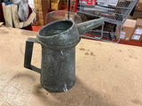 Vintage 1940s Galvanized Metal Gas Station Metal Oil Can/Watering Can 4 Qt