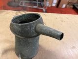 Vintage 1940s Galvanized Metal Gas Station Metal Oil Can/Watering Can 4 Qt