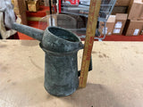 Vintage 1940s Galvanized Metal Gas Station Metal Oil Can/Watering Can 4 Qt