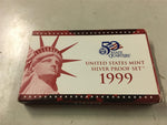 1999 United States mint silver proof hard case set 9 collectable coins