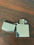 2006 polished chrome etched cross zippo lighter