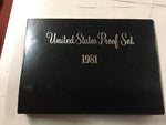 1981 Vintage UNITED STATES PROOF SET & STAND 6 COLLECTABLE COINS SANFRANCISCO CA