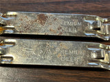 Vintage Made in USA Lot of 2 1950s Feck Premium Beer Metal Bottle Opener