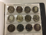 VTG 1971-78 EISENHOWER 32 DOLLAR COINS & CASE COLLECTABLE SILVER & MIXED
