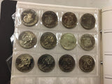 VTG 1971-78 EISENHOWER 32 DOLLAR COINS & CASE COLLECTABLE SILVER & MIXED