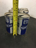 Koehler Beer tin cans 6 pack the Dutch Touch 12 fl. oz. blue white Erie brewing