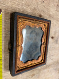Vtg Civil War Era 1860's Antique Victorian Tin Type Picture Pressed Paper Case!