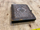 Vtg Civil War Era 1860's Antique Victorian Tin Type Picture Pressed Paper Case!