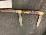 Vintage Kabar KABAR 1100 USA 3-Blade Stockman Folding Pocket Knife Well Loved!