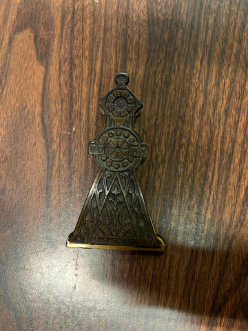 Vintage antique Victorian Eastlake Cast Iron Clip Desk Paper Invoice