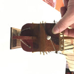 Vtg Historical Santa Maria wooden model ship Christopher Columbus Mancave Collec
