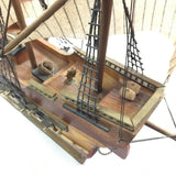 Vtg Historical Santa Maria wooden model ship Christopher Columbus Mancave Collec
