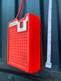 Vtg Red Midland International AM transistor radio hand strap Minty 9v