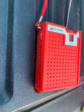 Vtg Red Midland International AM transistor radio hand strap Minty 9v