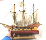 Vtg Historical Santa Maria wooden model ship Christopher Columbus Mancave Collec