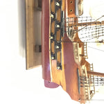 Vtg Historical Santa Maria wooden model ship Christopher Columbus Mancave Collec