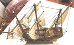 Vtg Historical Santa Maria wooden model ship Christopher Columbus Mancave Collec