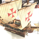 Vtg Historical Santa Maria wooden model ship Christopher Columbus Mancave Collec