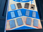 Vtg Store Display 4 Square Windproof Cigarette Lighters Japan Flip top New old s