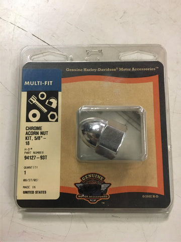 OEM Harley Davidson 5/8" Chrome Acorn Nut Touring Softail Sportster 94127-93T