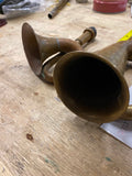Vtg Brass Horn Auto Bicycle Antique Deluxe Squeeze Truck Hot rat rod Model T for