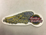 New Genuine Harley Davidson Ball and Wing Logo Grey and Yellow Decal Sticker. 