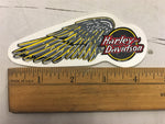 New Genuine Harley Davidson Ball and Wing Logo Grey and Yellow Decal Sticker. 