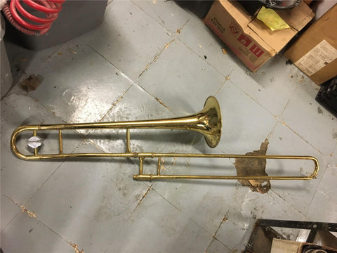 Vintage Holton Collegiate Brass Trombone musical instrument plastic case parts