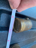 Vtg Heavy Brass Salt Pepper Shakers Unique Collectible Industrial look