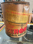 Vtg WW2 Emergency Oil Antifreeze Tin Can 1943 5 gal Civilian Dupont Zerone RARE!