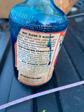 MRS. STEWART'S LIQUID BLUING VTG FLASS BOTTLE FACTORY CLEANING ANTIQUE 1920'S