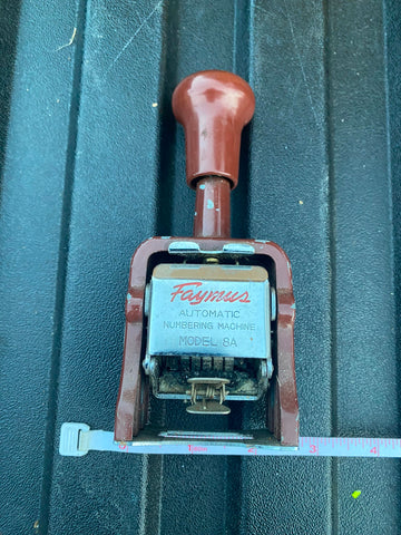 Vtg Faymus Auto Price Stamp Gun Numbering machine General Grocery Store Ink reta