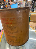 Vtg WW2 Emergency Oil Antifreeze Tin Can 1943 5 gal Civilian Dupont Zerone RARE!