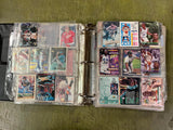 VTG Binder Full of 100+ 1990s NFL,NHL,NBA,MLB Trading Cards Larry Bird & more