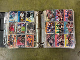 VTG Binder Full of 100+ 1990s NFL,NHL,NBA,MLB Trading Cards Larry Bird & more