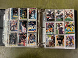 VTG Binder Full of 100+ 1990s NFL,NHL,NBA,MLB Trading Cards Larry Bird & more
