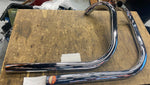 NOS MCM TT Pipes Exhaust Triumph Bonneville T120 Tr6 Chopper Custom Old Skool!