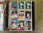 VTG Binder Full of 100+ 1990s NFL,NHL,NBA,MLB Trading Cards Larry Bird & more