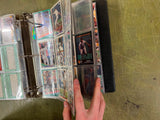 VTG Binder Full of 100+ 1990s NFL,NHL,NBA,MLB Trading Cards Larry Bird & more