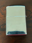 2006 polished chrome etched cross zippo lighter