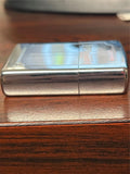 2006 polished chrome etched cross zippo lighter