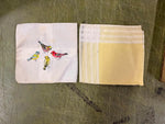 VTG Florentia Made in Italy Wagtail Keepsake Box Golden Gilded w/Handkerchiefs