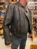 Vtg 1980's Protech Leather Jacket Coat Mad Max Size 50 Motorcycle Riding Coat