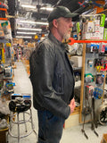 Vtg 1980's Protech Leather Jacket Coat Mad Max Size 50 Motorcycle Riding Coat