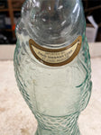 vtg 1997 Pescevino green glass white wine fish bottle missing lid