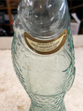 vtg 1997 Pescevino green glass white wine fish bottle missing lid