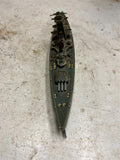 vtg antique CKO Kellerman K-351 Battleship wind up toy Germany WW2 tested works