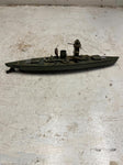 vtg antique CKO Kellerman K-351 Battleship wind up toy Germany WW2 tested works