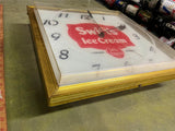 VTG 1950s Swift's Ice Cream Premium Brand Lighted Wall Pam Clock Tested See Desc