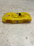 vtg 1964 Made in USA Eldon Porsche 1093-13 yellow slot car top only 1/32